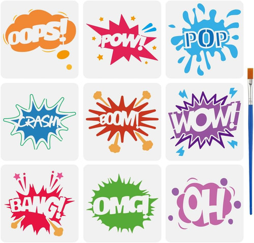 Comic text schablonen - text,