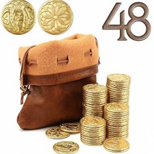 48 Goldmünzen Ledertasche