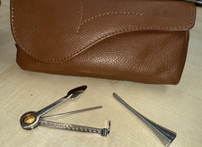 Brebbia Pfeifentasche braun Leder Pfeifenkombination - Ref 5449-23-B