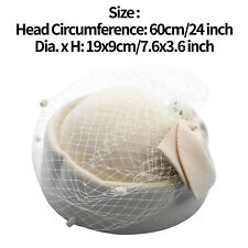 Frauen Baret Elegant Hut Pillbox Derby 1920er Jahre Filz Kirche Kappe Neu Show