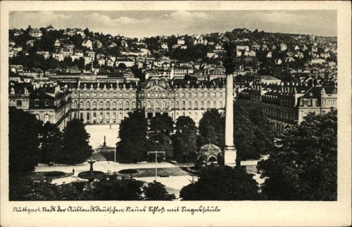 Stuttgart alte postkarte blick - alte,