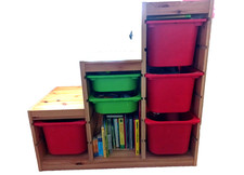 IKEA Trofast Regal mit Boxen Holz,  91x94x44, gebraucht