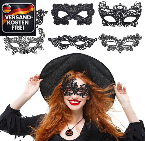 Damen masken set gothic spitze - masken,