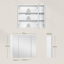 Spiegelschrank 3 Türen