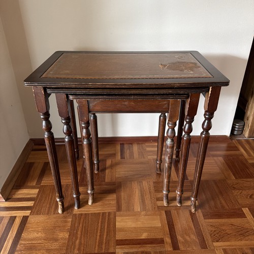 3er set vintage satztische - set,