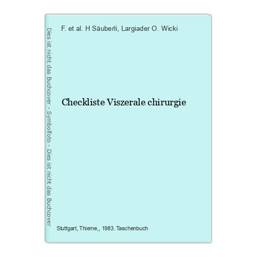 Checkliste viszerale chirurgie - checkliste,