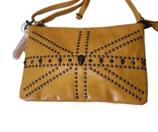 Handtasche gelb totenkopf - gelb,