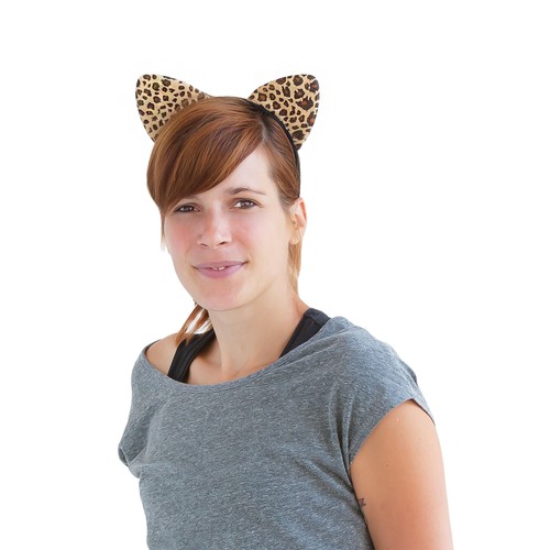 Haarreif leopard ohren dress - haarreif,