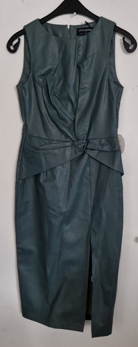 Kleid grau kunstleder - kleid,