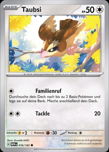 Pokemon karten 151 taubsi - pokemon,
