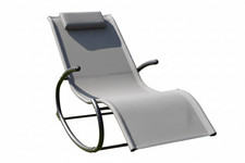 Gartenliege grau Schaukelstuhl