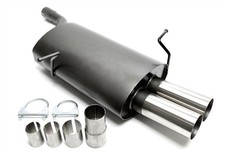 TA Technix Sportendschalldämpfer 2x76mm passend für BMW 3er E46 Limo Coupe