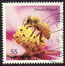 DEUTSCHLAND Jahrgang 2010 Insekten Bienen Selbstklebende Mi 2798 Stempel Lorch