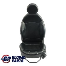 Vorder sitz Mini Cooper R55 R56 Links Seite Sport Beheizt Carbon Schwarz Leder