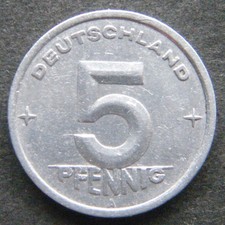 DDR, 5 Pfennig 1949 A, Jä.Nr. 1502, ss/vz