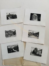 Das Bergische Land Otto Kirchgraber 6 sig. Radierungen 20x26cm