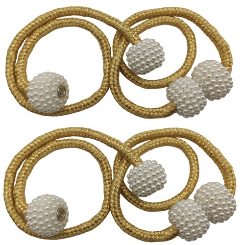 Stück raffhalter mit - raffhalter, (gold)