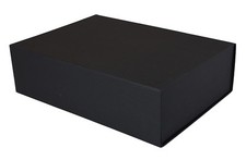 Premium-Geschenkkarton schwarz mit Magnetverschluss Abm. 25 x 35 x 10 cm