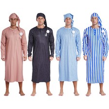 Herren Pyjamas Cosplay Nachthemden Muslim Nachtwäsche Nachthemd Schlafmantel