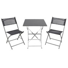 Bistro Set 3-teilig, grau