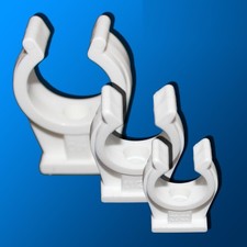 Rohrclips Rohrclip einfach Kunststoffrohr Rohrschelle Rohrhalter 1-20 Stk.