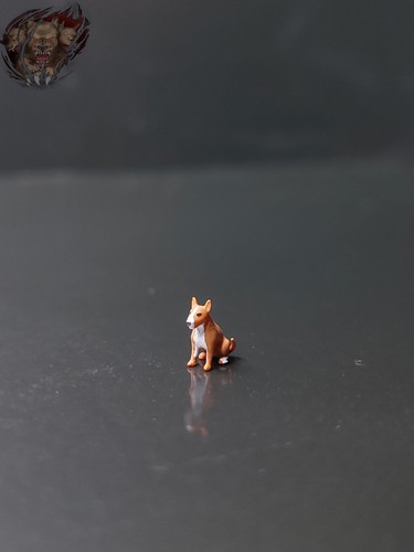 Bullterrier hund figur - 1/87,