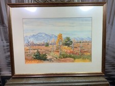 AQUARELL LANDSCHAFT SIGNIERT