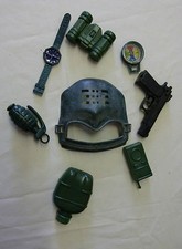 8-tlg. Soldaten-Kampf-Set Spielset Soldat Kostüm Maske Pistole Uhr  129334313