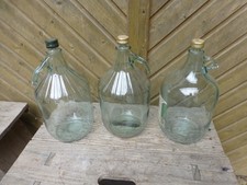 3 x Glasballon je 5 Liter Weinballon Gärballon Glasflasche Korbflasche