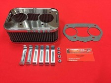 VW Käfer, Bus T1 eckiger Chrom Sport-Luftfilter Vergaser Weber IDF 64mm (2158)