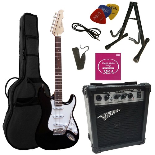 Gitarre set schwarz - gitarre,