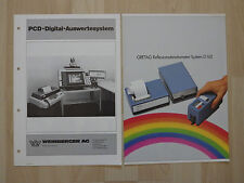 2 x Prospekt von GRETAG und WEINBERGER AG Digital Auswertsystem um 1990 ( 2696