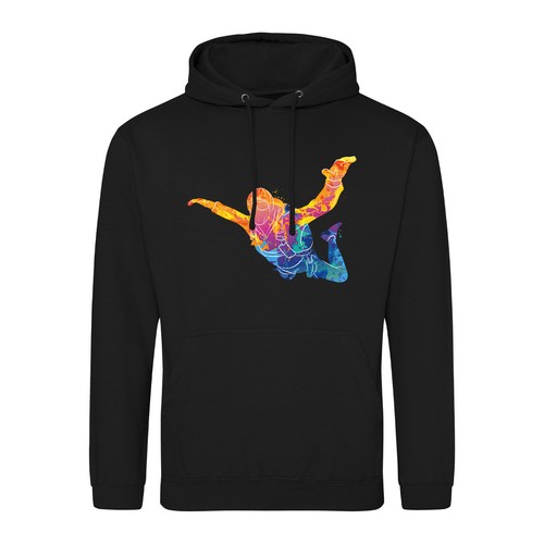 Unisex hoodie skydiving bunte - hoodie,