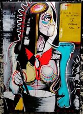 ART Original  Wandbild Kunst Malerei cool Portrait Schauspieler echt selten 