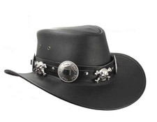 Zylinderhut Leder Flamme