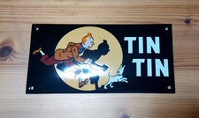 TIM und STRUPPI - TIN TIN Tür Schild Garage Emailschild NEU