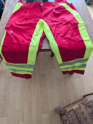 Rettungsdiensthose rot gelb - rettungsdiensthose, rot/gelb