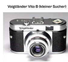 Kamera Voigtländer Vito B kleiner Sucher Kleinbild um 1955 mit Ledertasche