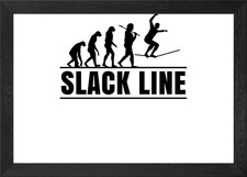 Slackline gerahmtes wandbild - gerahmtes,