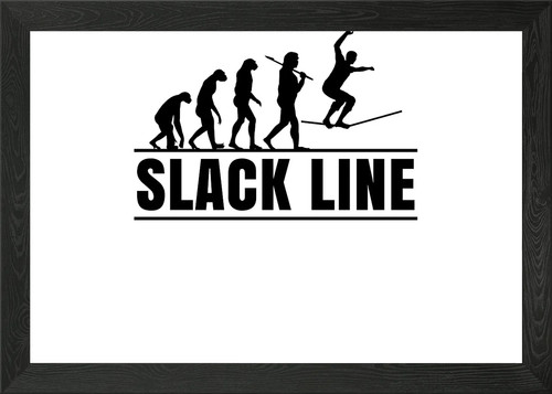 Slackline gerahmtes wandbild - gerahmtes,