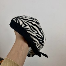 Zebra  Pattern Durag Skull Cap