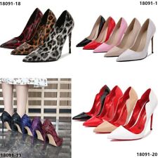 Damen Slip-On Sandalen 12cm High Heels Sexy Stilettoabsatz Nachtclub Spitz Pumps