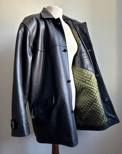 Vintage leder jacke - vintage, distressed