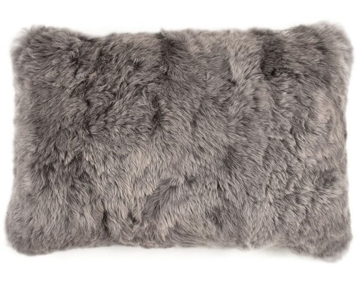 Lammfell kissenbezug grau - grau,