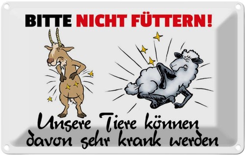 Blechschild 12x18 bitte - blechschild, cm