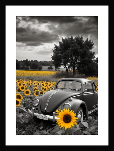 Gelassener oldtimer gerahmtes - oldtimer,