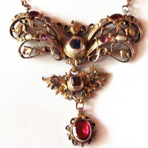 Altes biedermeier collier mit - altes,