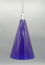 Pendelleuchte Deckenleuchte ARTEMINA Niedervolt Design Lampe blau Pendel silber