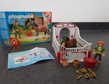 Playmobil Shire Horse 5108 mit OVP+Anleitung Reitstall Pferdebox 2 vollständig