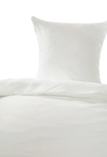 Sonderangebot!! Hotelbettwäsche 135x200 + 80x80 cm Linon Bettwäsche mit HV weiß